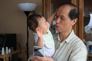 With Grandpa Chan